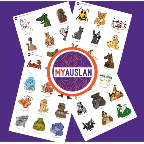 Auslan Animals Stickers Bundle