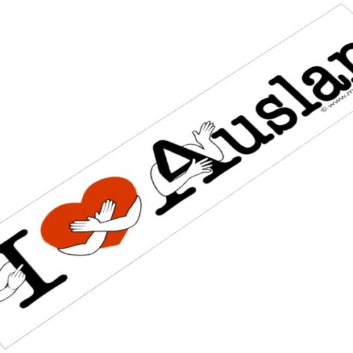 I ♥ Auslan bumper sticker